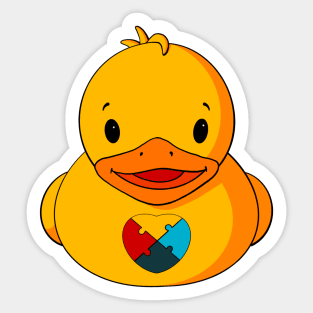 Autism Awareness Rubber Duck Sticker